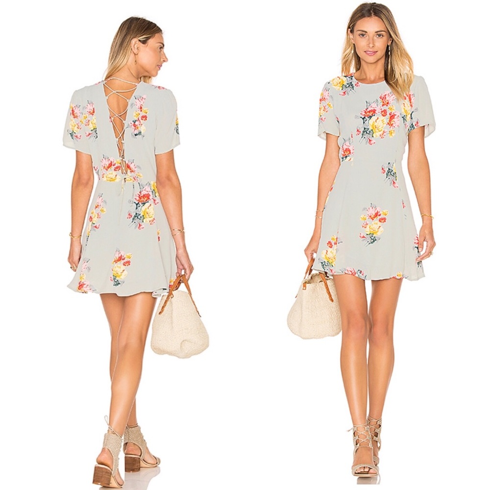 Privacy Please Henson Dress in Mint Floral Dress L - Picture 2 of 11